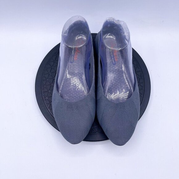 Skechers Women's Cleo Bewitch Flats Size 8.5 gray Knit Comfy Slip On Shoe Casual - Picture 9 of 9